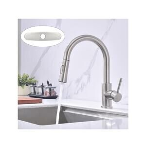 Best Kitchen Faucet with Pull Down Sprayer KF1-BN Stainless Steel High Brushed